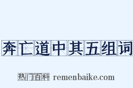 奔亡道中其五组词是什么意思的图片